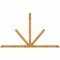 Ekena Millwork Saratoga Rough Sawn Timber Gable Bracket, Western Red Cedar, 108"W x 63"H x 2"D x 4"F, 14/12 Pitch GBW108X63X0204SAR00RWR - alternate 1